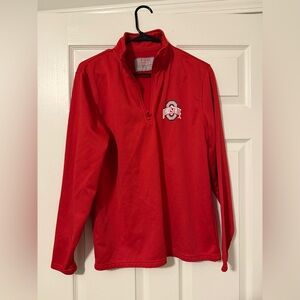 Men’s Ohio State Red Quarter-Zip Pullover
